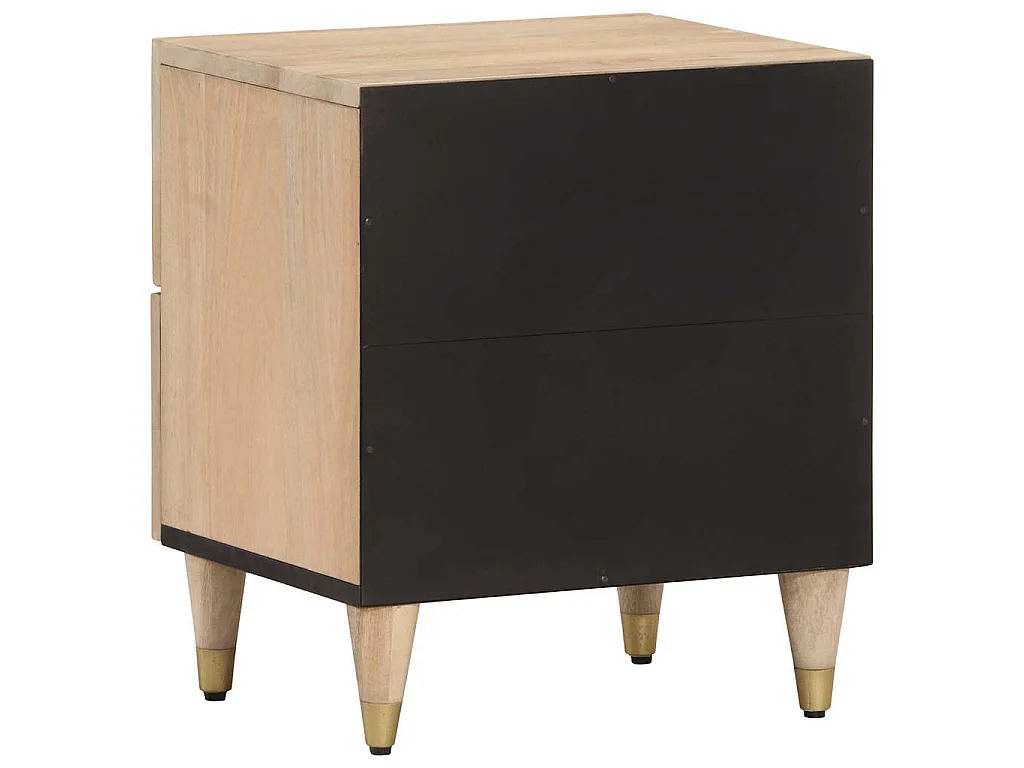 Nachtkastjes 2 st 40x33x46 cm massief mangohout