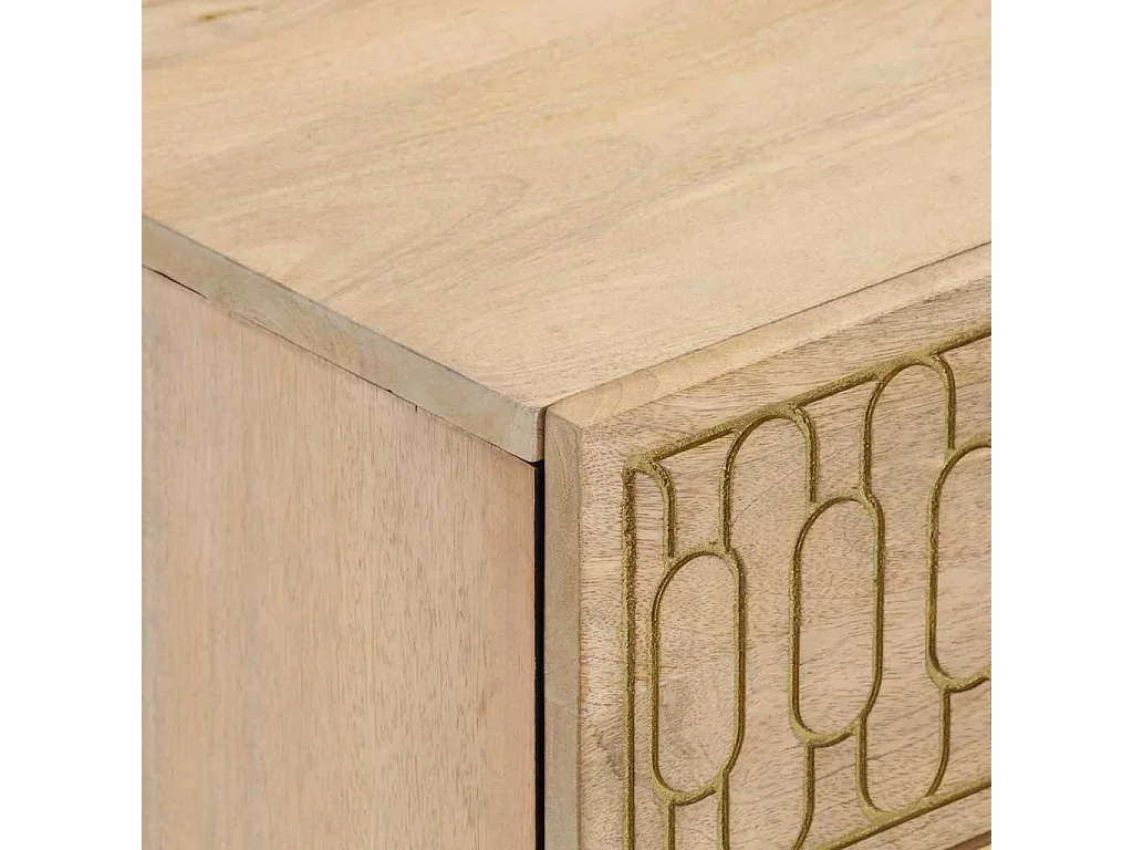 Nachtkastjes 2 st 40x33x46 cm massief mangohout