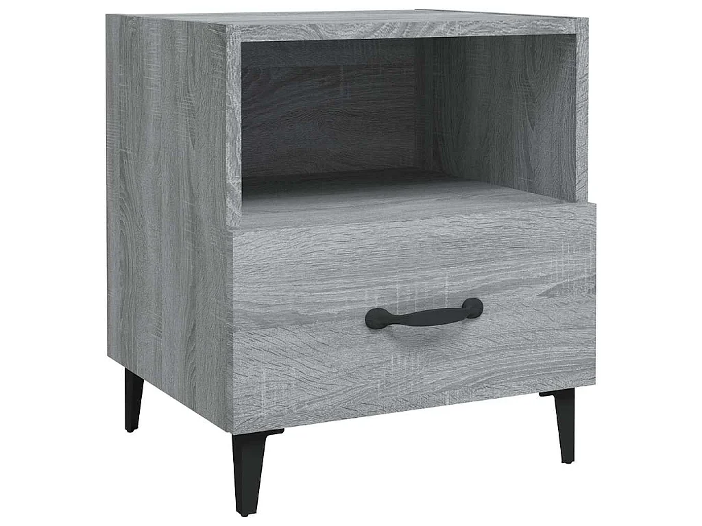 Tables de chevet 2 pcs Sonoma gris Bois d'ingénierie