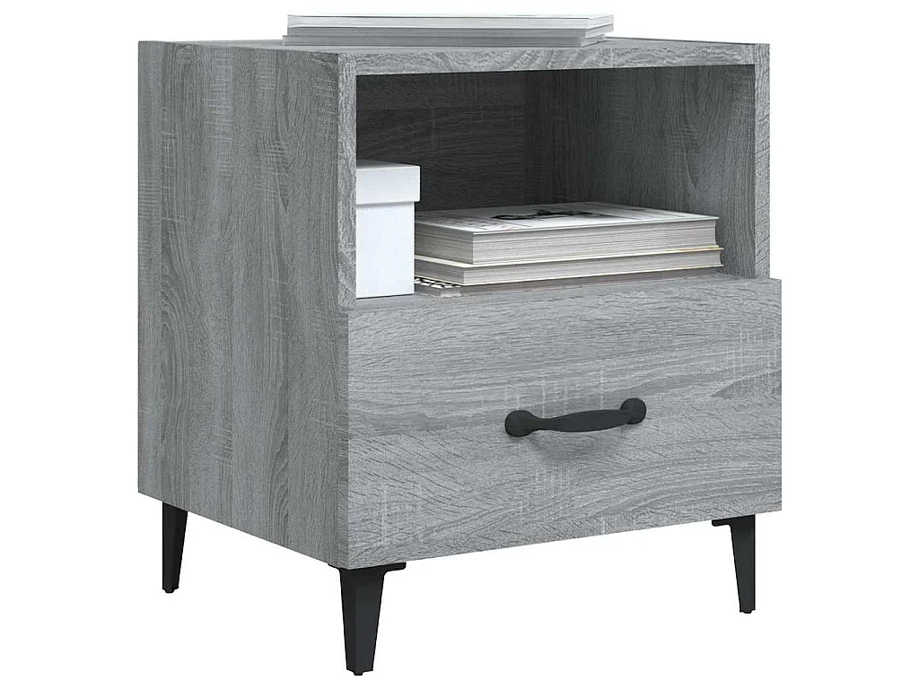 Tables de chevet 2 pcs Sonoma gris Bois d'ingénierie
