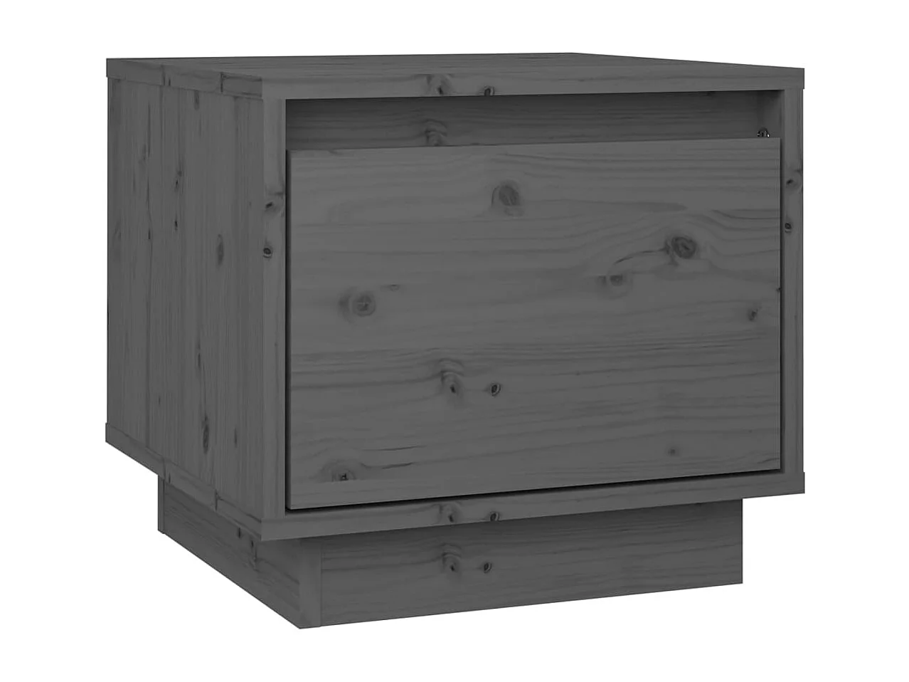 Table de chevet Gris 35x34x32 cm Bois de pin solide