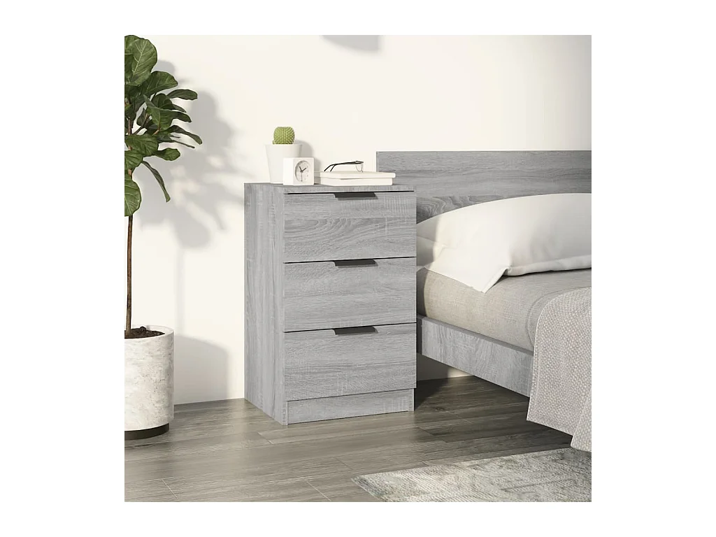 Comodino Grigio Sonoma 40x36x65 cm