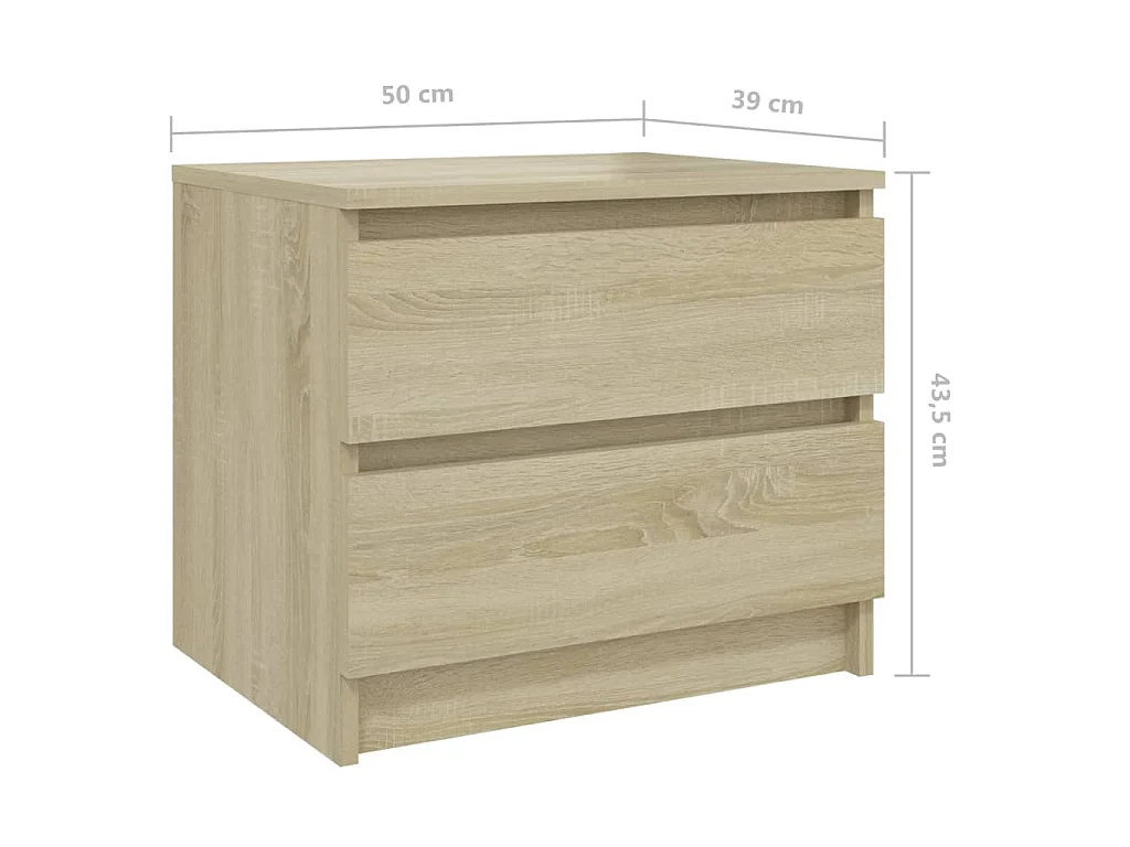 Nachttisch Sonoma-Eiche 50x39x43,5 cm Holzwerkstoff