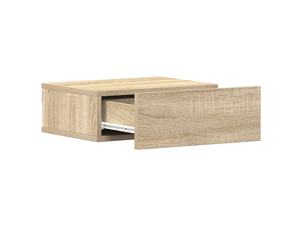 Table de chevet flottante Chêne sonoma Bois d'ingénierie