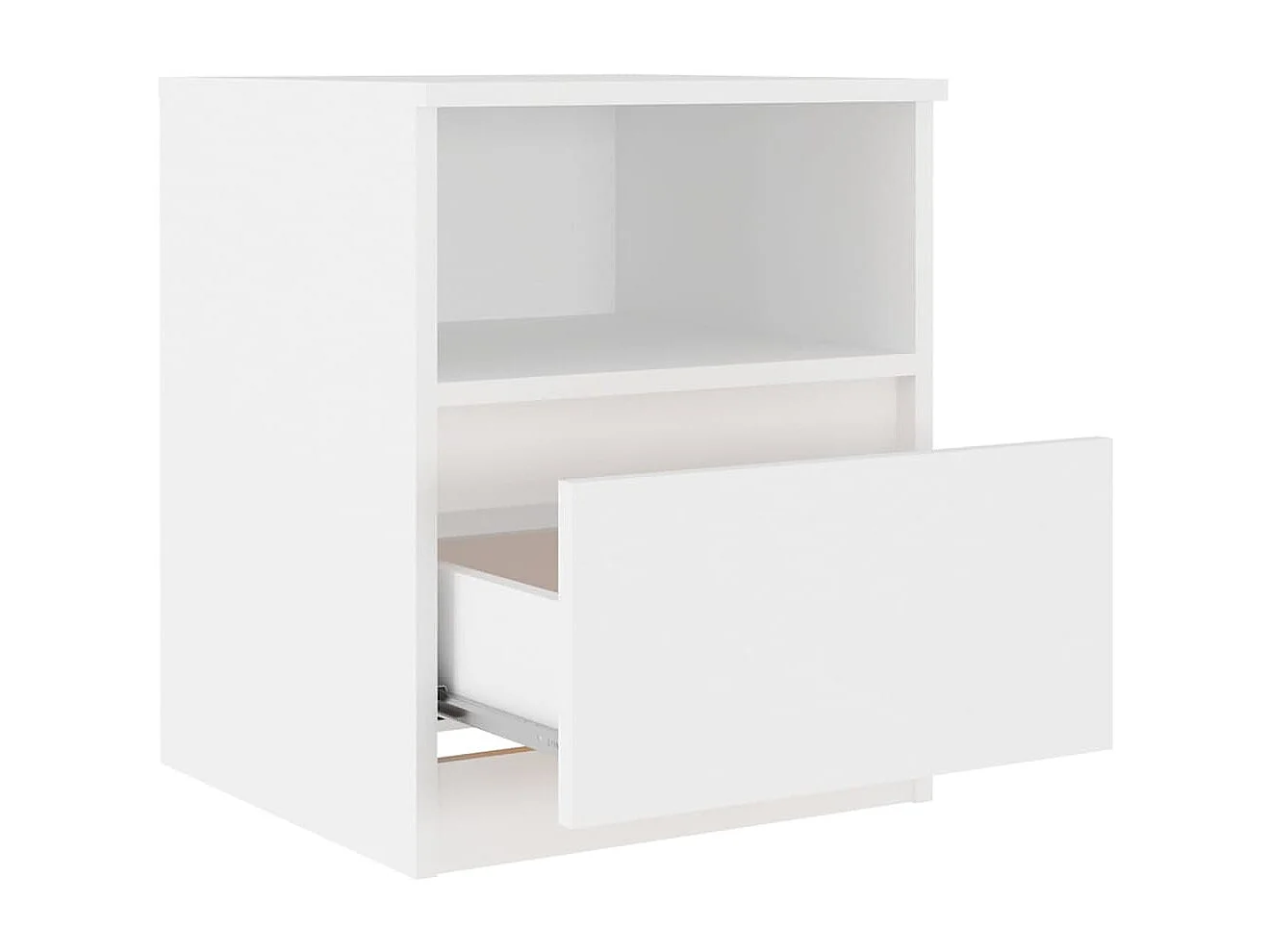 Mesitas de noche 2 uds madera contrachapada blanco 40x40x50 cm