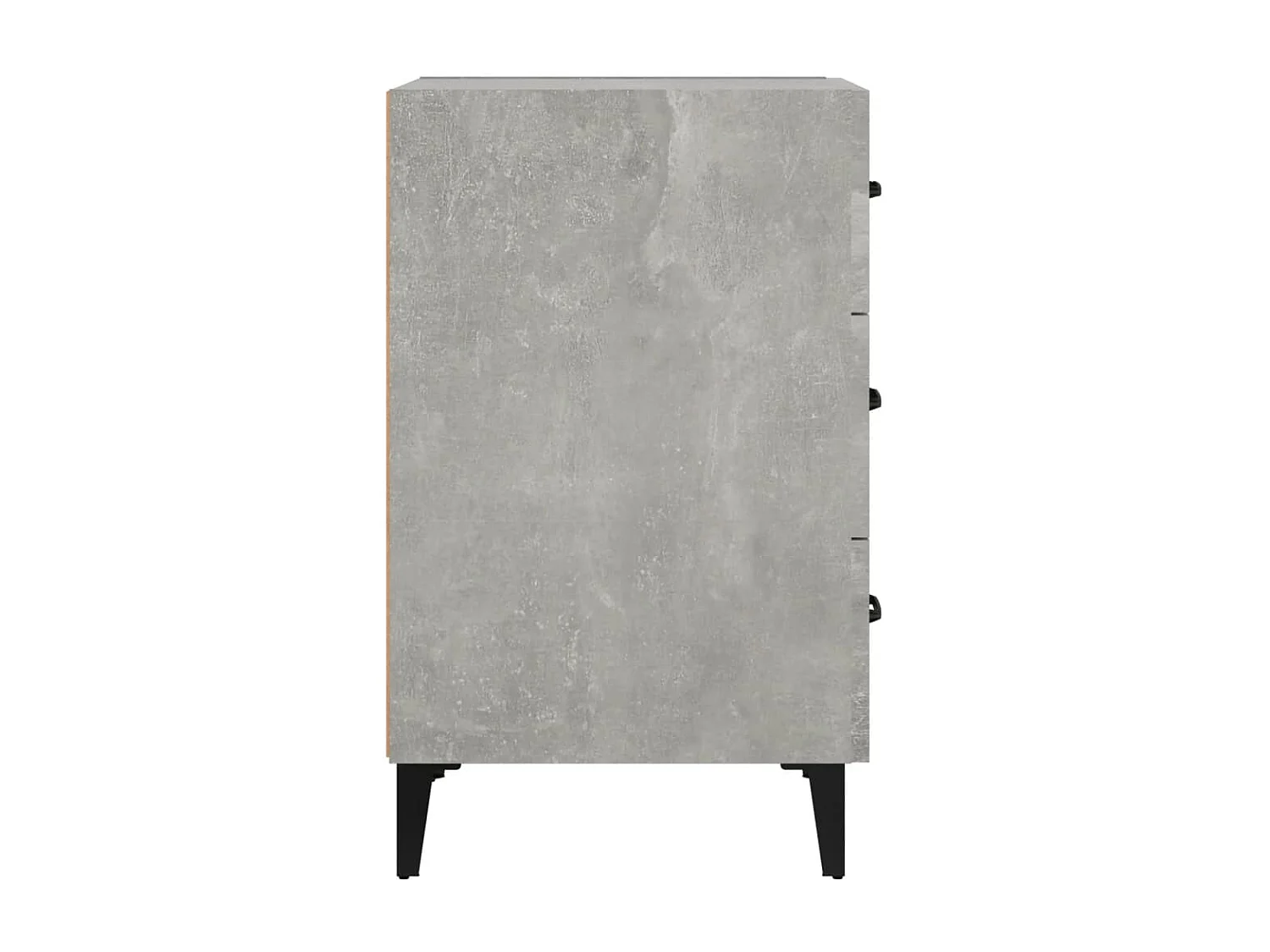 Table de chevet gris béton 40x40x66 cm bois d'ingénierie