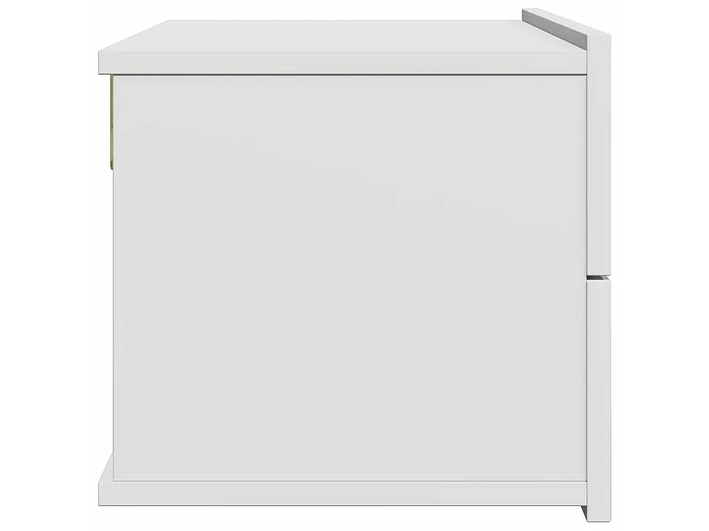 Comodino Bianco 40x30x30 cm in Legno Multistrato