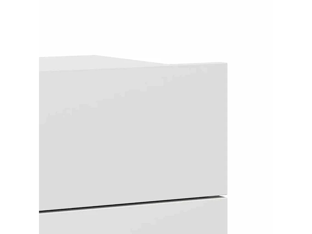 Comodino Bianco 40x30x30 cm in Legno Multistrato