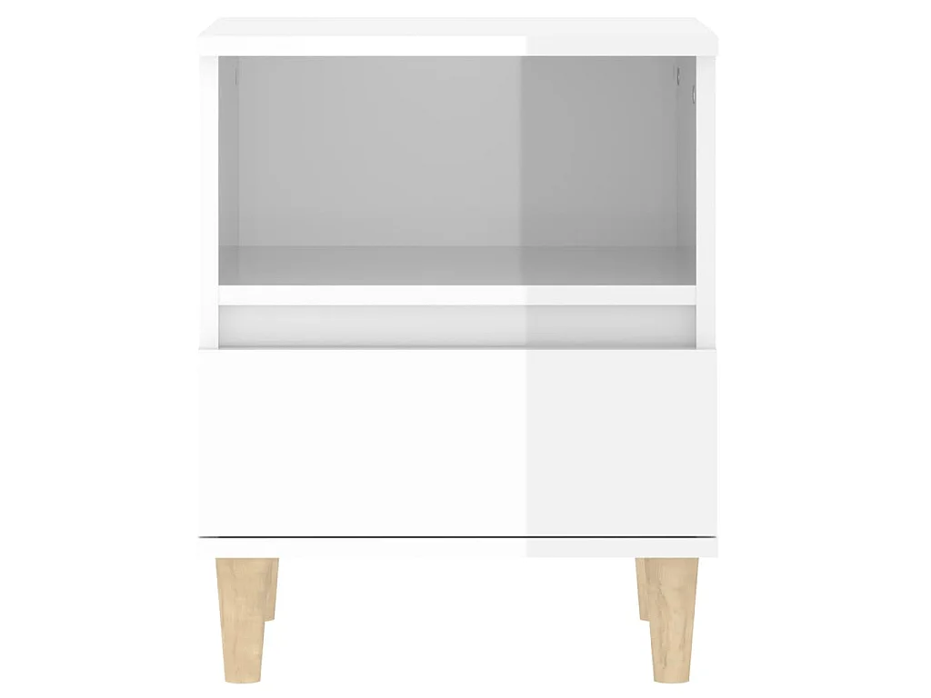 Nachtkastjes 2 st 40x35x50 cm hoogglans wit
