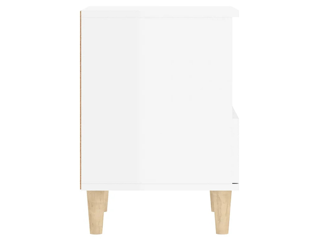 Nachtkastjes 2 st 40x35x50 cm hoogglans wit