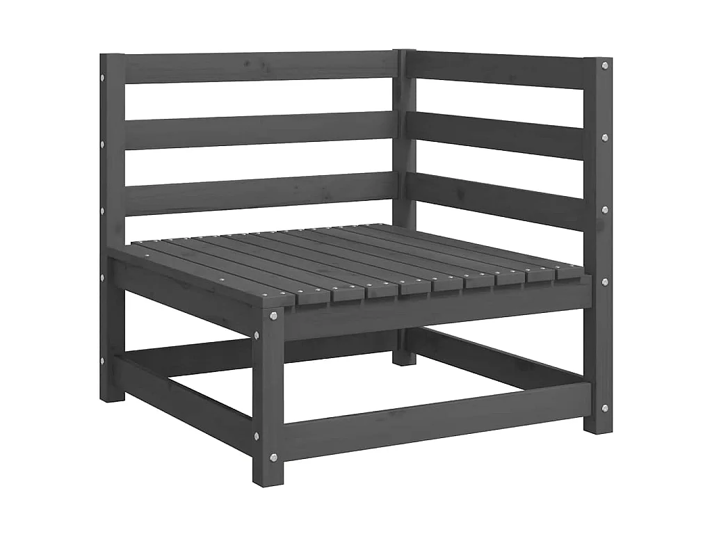 Garten-Ecksofa mit Kissen Massivholz Kiefer