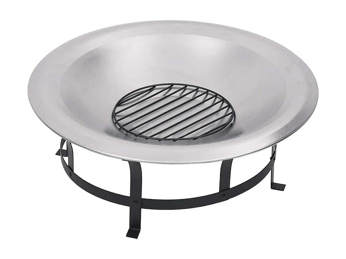 Braseira de exterior com grelha aço inoxidável 76 cm
