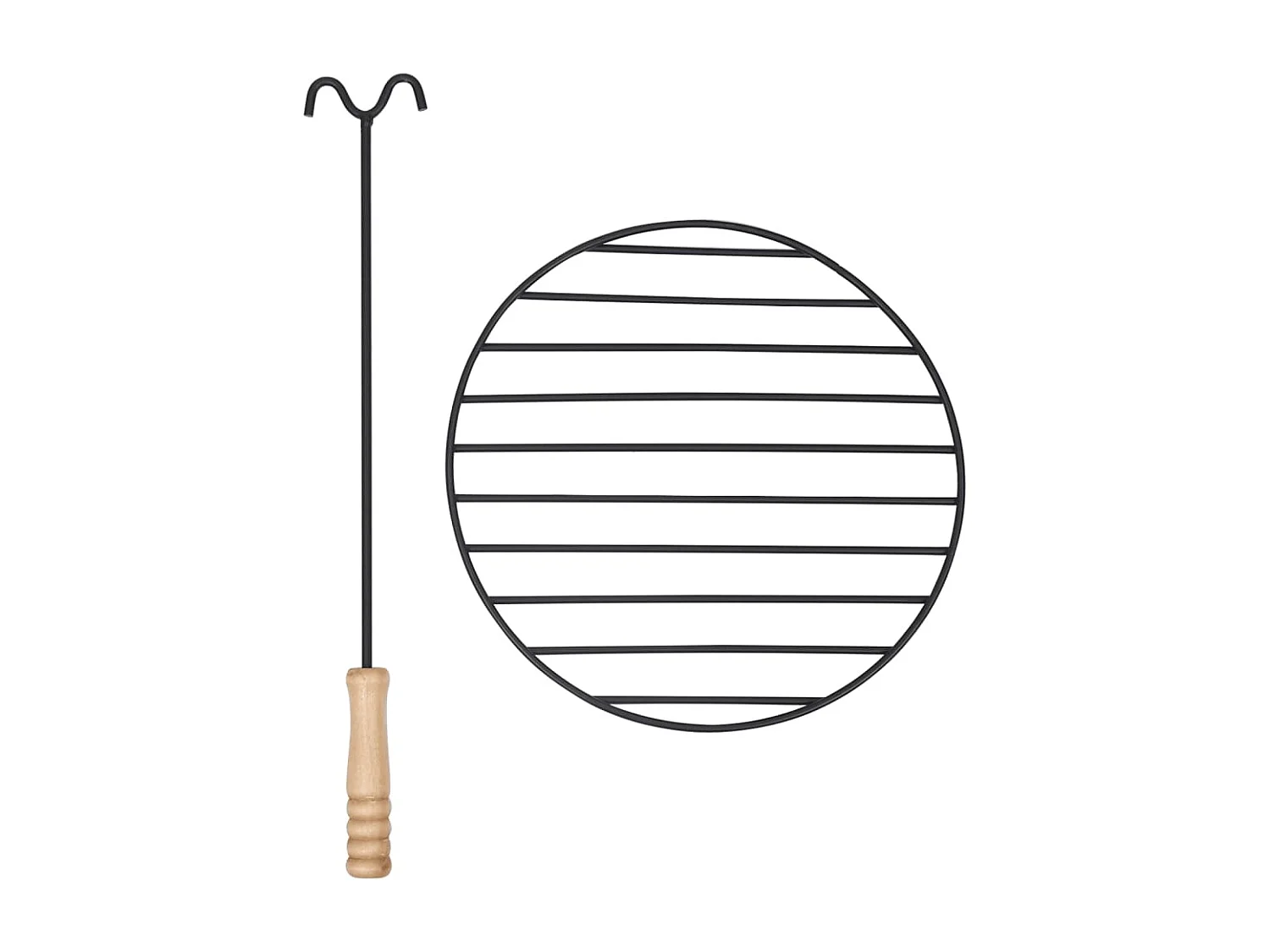 Braseira de exterior com grelha aço inoxidável 76 cm