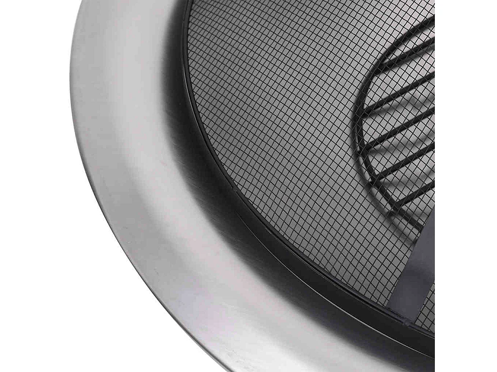 Tuinvuurplaats met grill 76 cm roestvrij staal