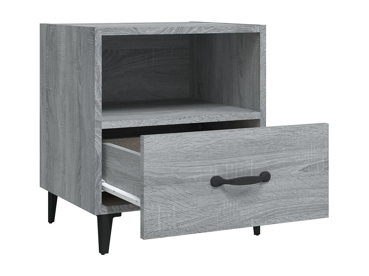 Table de chevet Sonoma gris Bois d'ingénierie