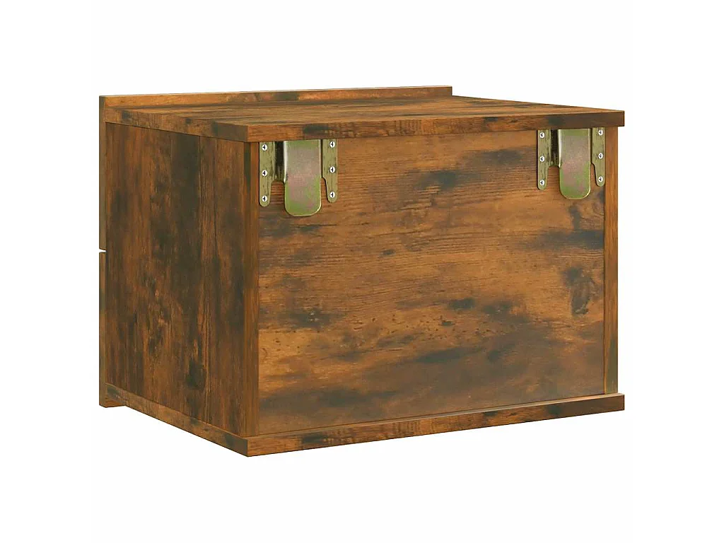 Table de chevet Chêne fumé 40x30x30 cm Bois d'ingénierie