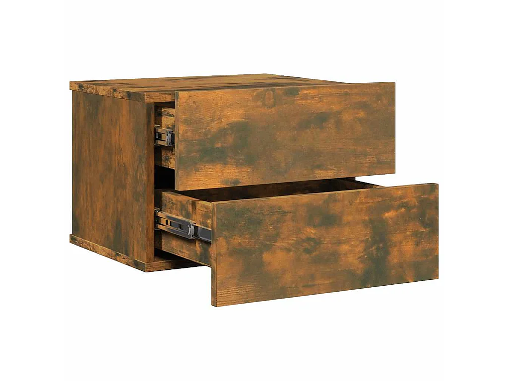 Table de chevet Chêne fumé 40x30x30 cm Bois d'ingénierie