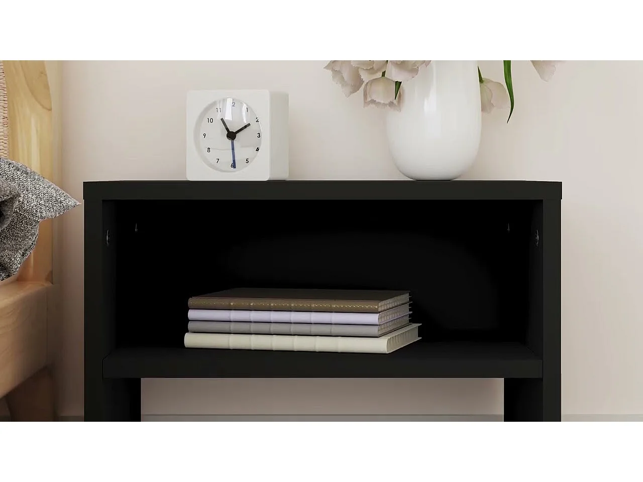 Table de chevet Noir 40x30x30 cm Bois d'ingénierie