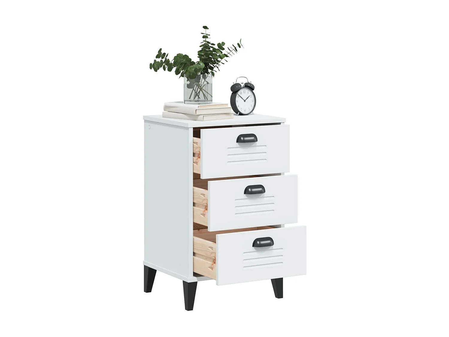 Table de chevet VIKEN blanc bois d'ingénierie