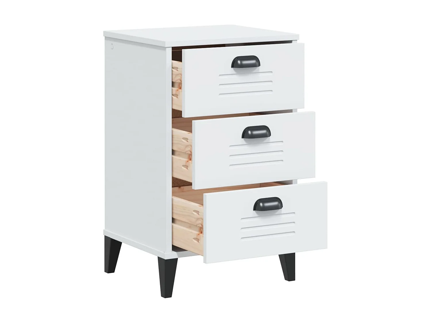 Table de chevet VIKEN blanc bois d'ingénierie