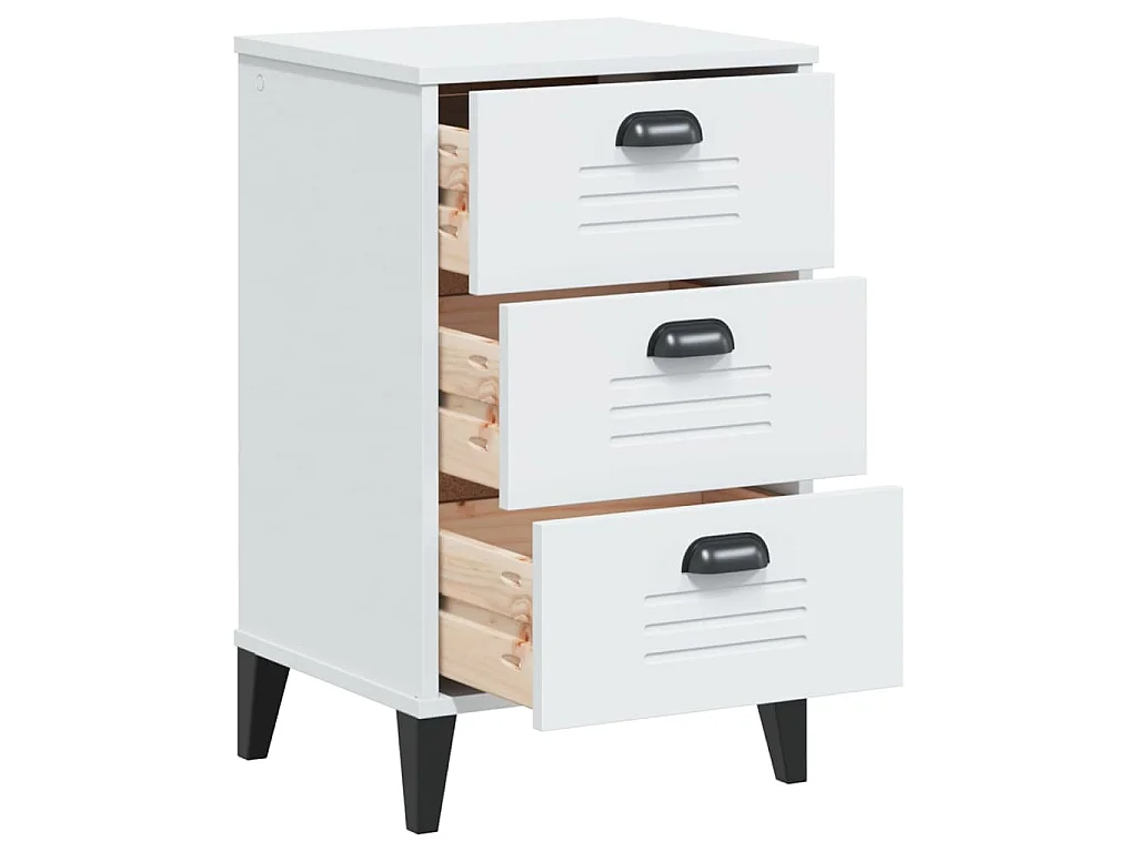 Table de chevet VIKEN blanc bois d'ingénierie