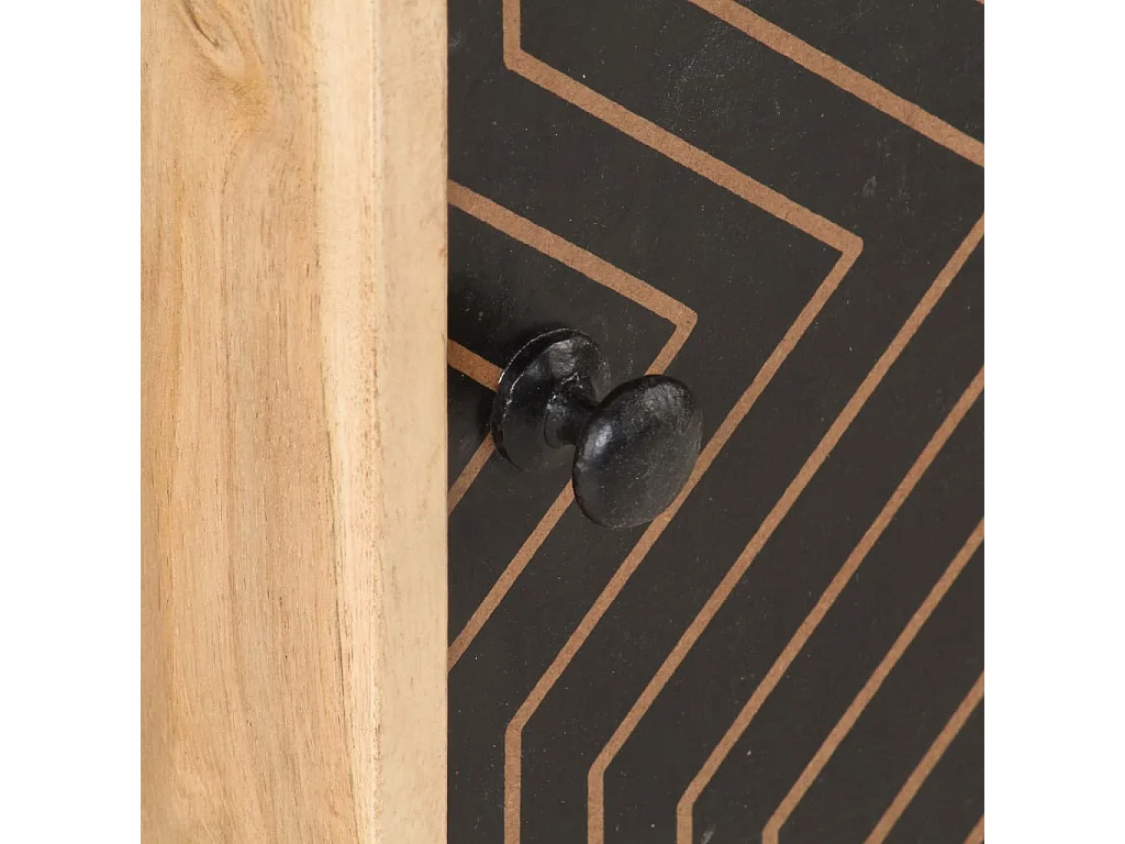 Mesita de noche de madera maciza de acacia 40x30x50 cm