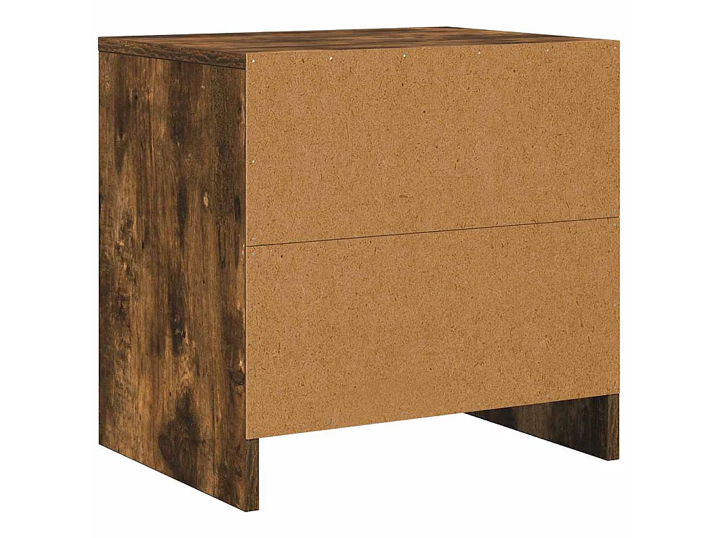 Mesas de cabeceira 2 pcs derivados madeira carvalho fumado