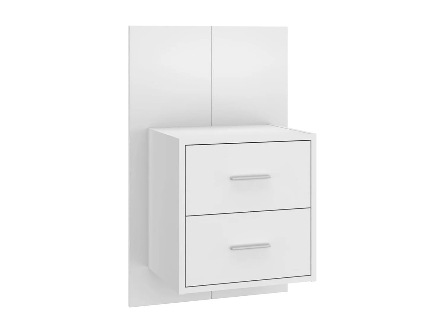 Table de chevet murale Blanc brillant