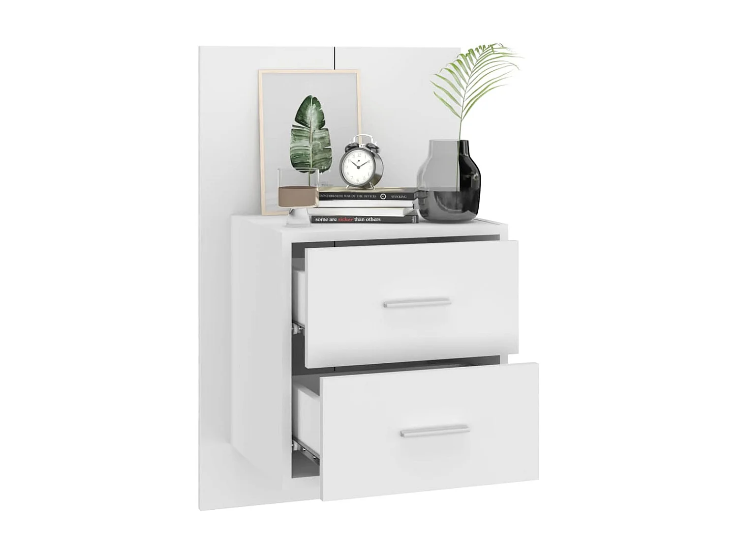 Table de chevet murale Blanc brillant