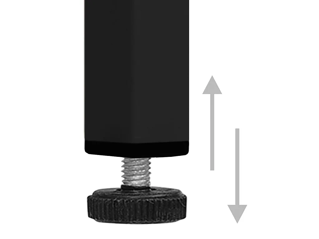 Nachttisch Schwarz 40x30x54,5 cm Stahl und Glas