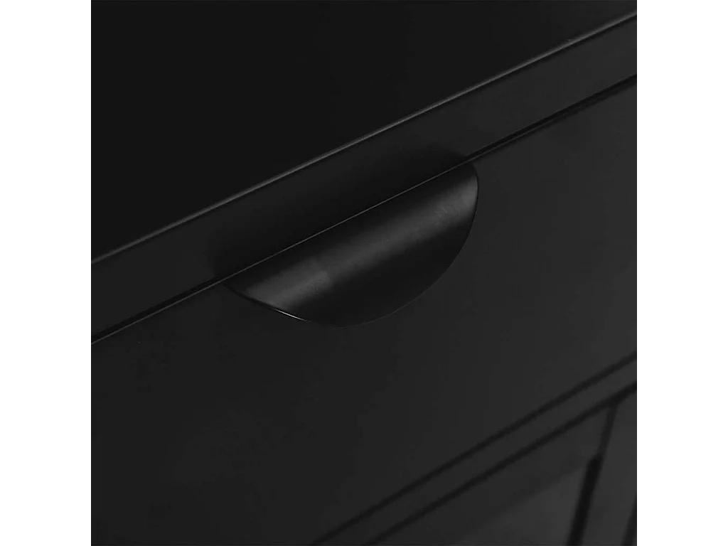 Table de chevet Noir 40x30x54,5 cm Acier et verre