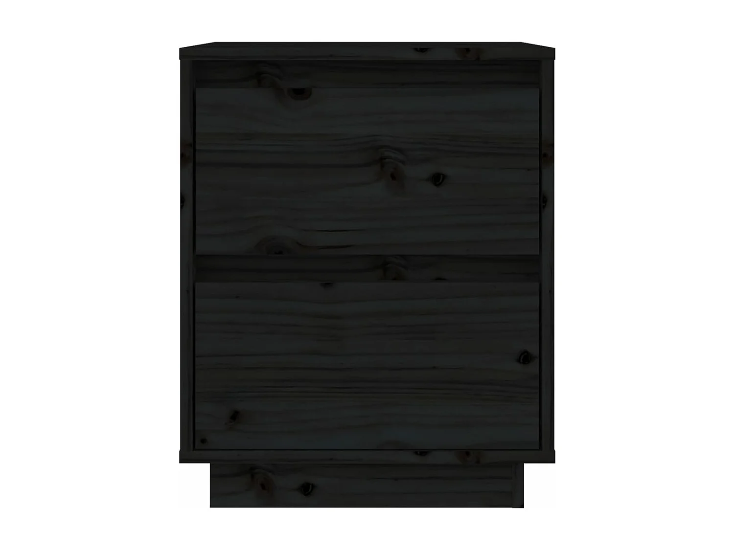 Mesitas de noche 2 uds madera maciza de pino negro 40x35x50 cm