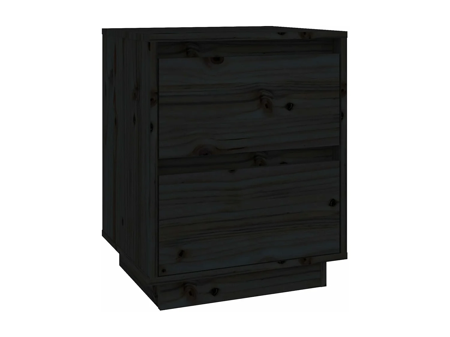Tables de chevet 2 pcs Noir 40x35x50 cm Bois de pin solide
