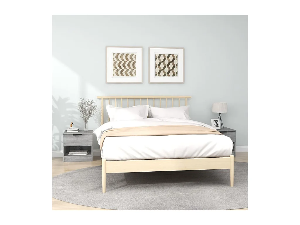 Tables de chevet 2 pcs Sonoma gris Bois d'ingénierie