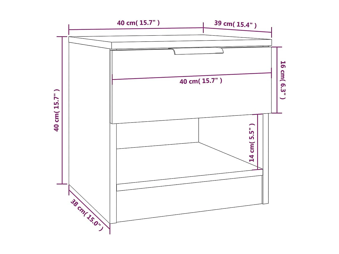 Comodini 2pz Grigio Sonoma in Legno Multistrato