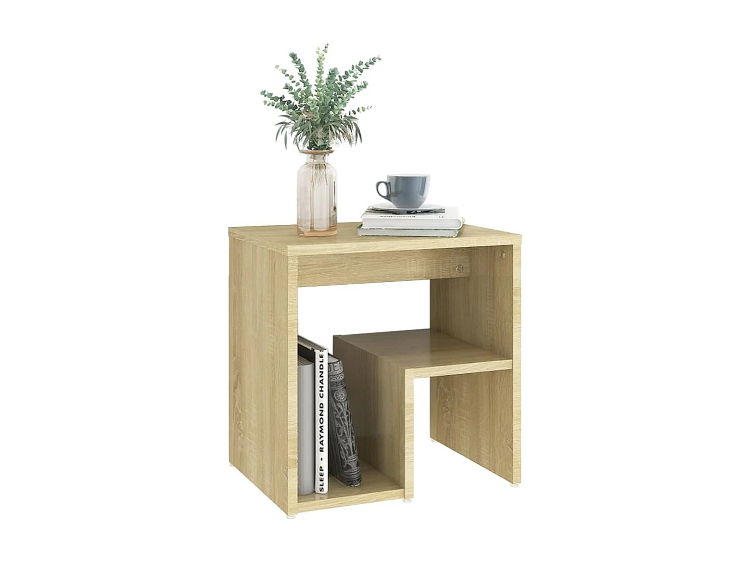 Nachtkastje 40x30x40 cm bewerkt hout sonoma eikenkleurig