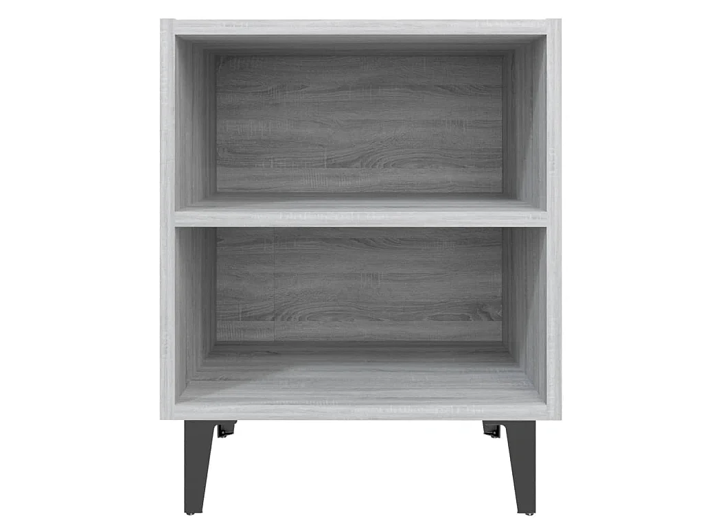 Nachtkastje met metalen poten 40x30x50 cm grijs sonoma eiken