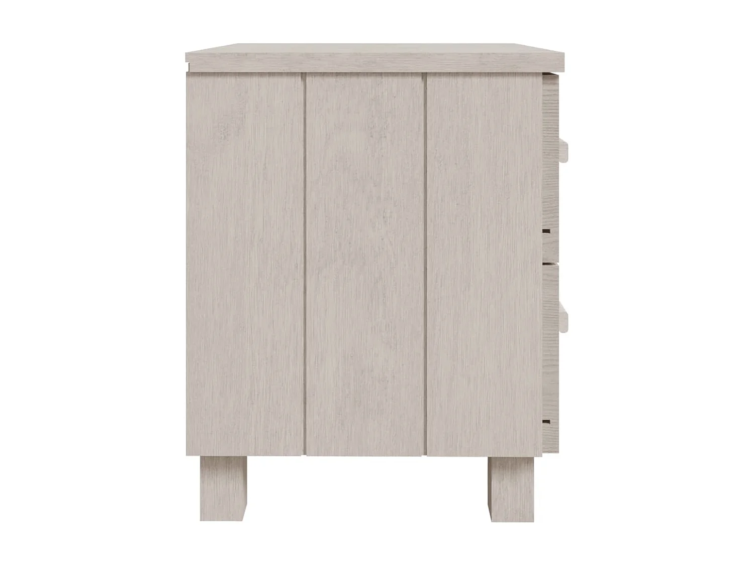 Tables de chevet HAMAR 2 pcs Blanc 40x35x44,5 cm Bois massif