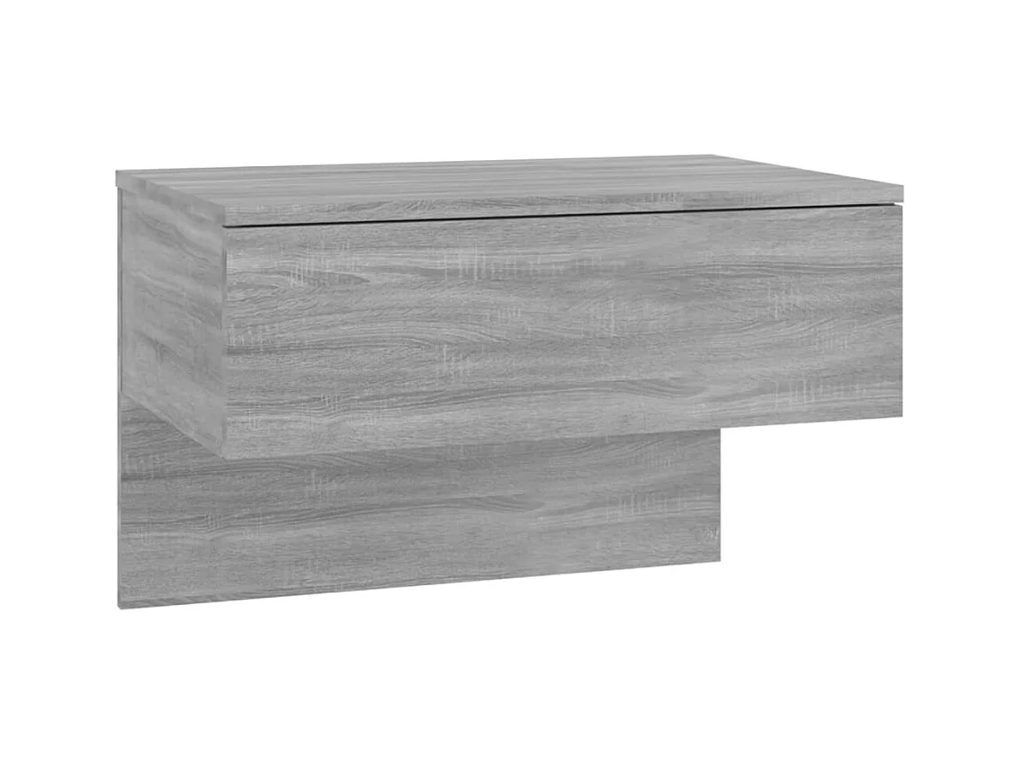 Wand-Nachttische 2 Stk. Grau Sonoma