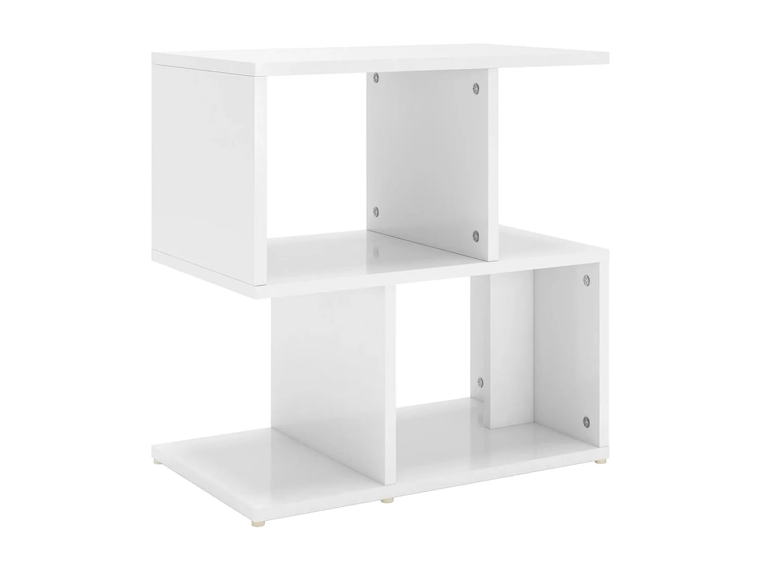 Mesa de cabeceira derivados de madeira branco brilhante