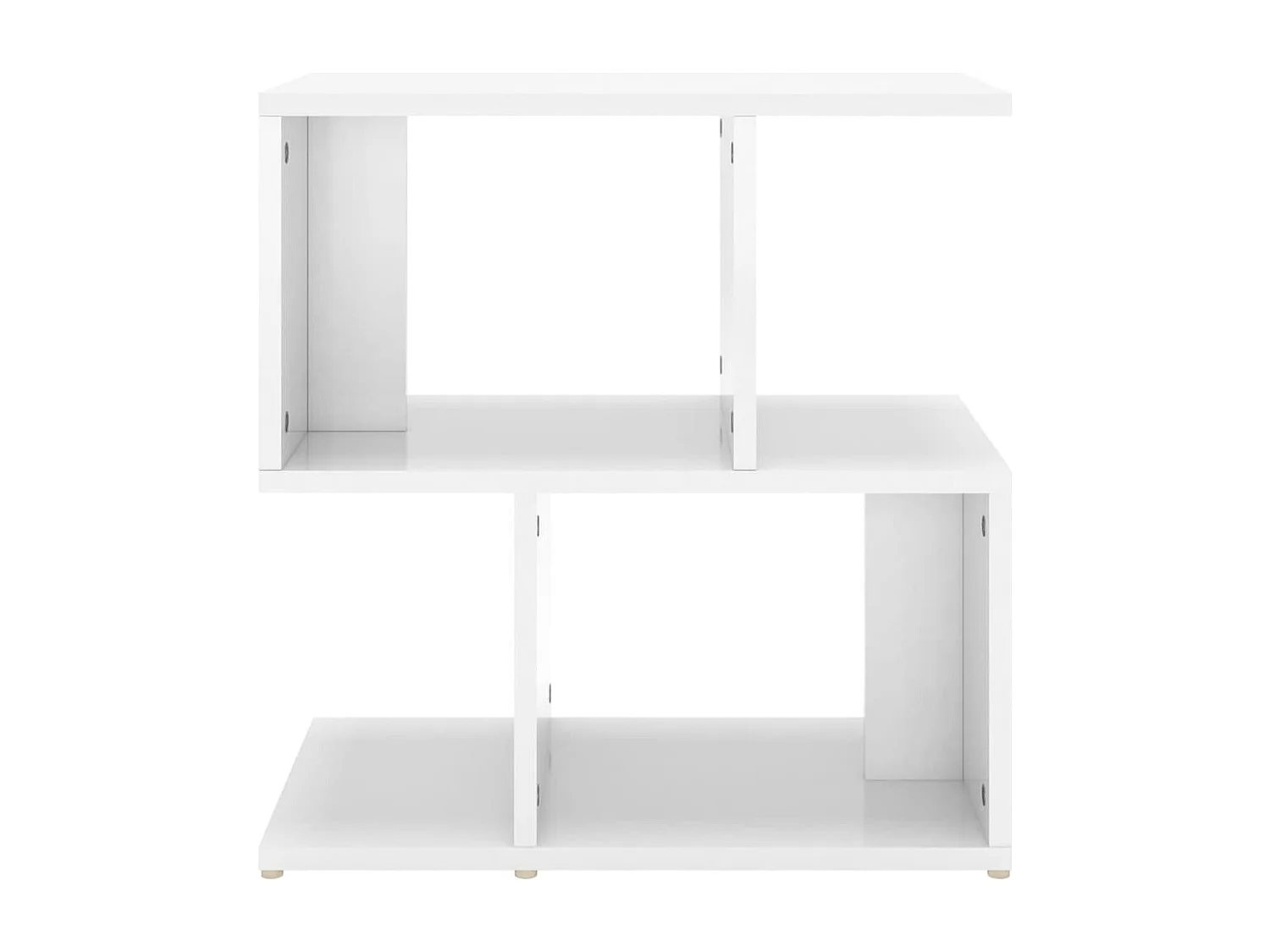 Mesa de cabeceira derivados de madeira branco brilhante