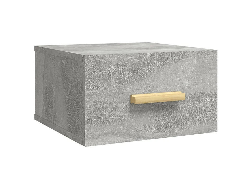 Wand-Nachttische 2 Stk. Betongrau 35x35x20 cm
