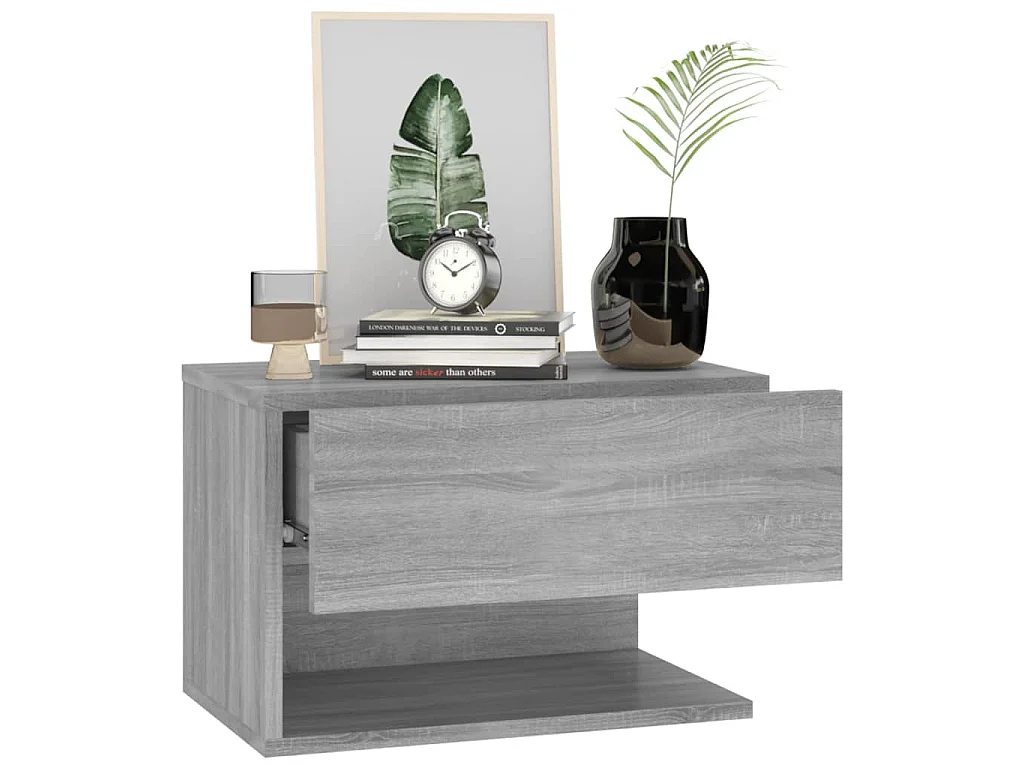Table de chevet murale Sonoma gris