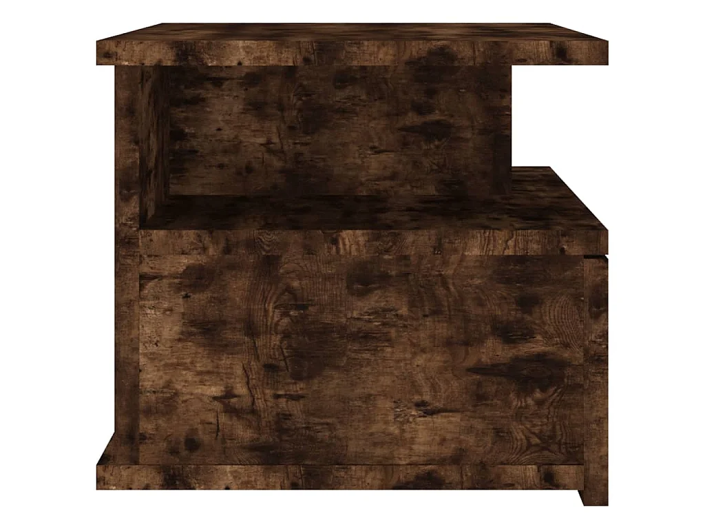 Tables de chevet flottantes 2 pcs Chêne fumé Bois d’ingénierie