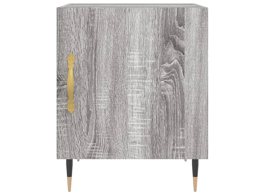 Table de chevet sonoma gris 40x40x50 cm bois d'ingénierie