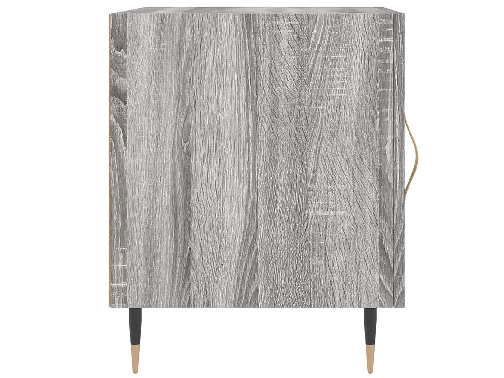 Table de chevet sonoma gris 40x40x50 cm bois d'ingénierie