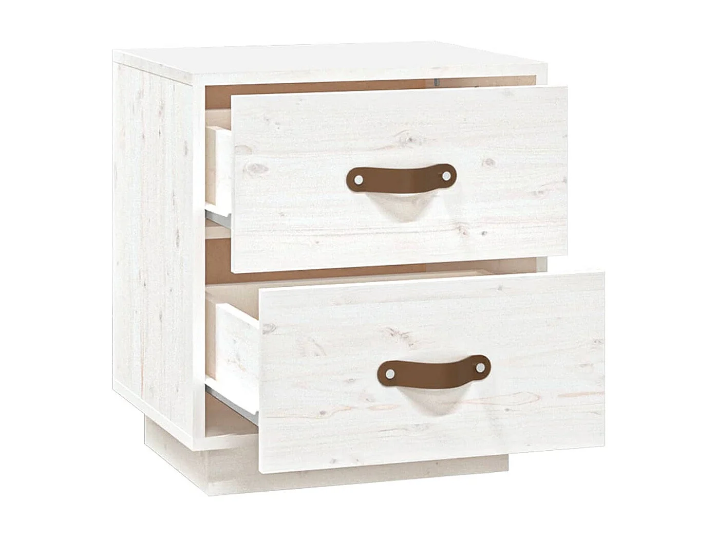 Mesas de cabeceira 2 pcs 40x34x45 cm pinho maciço branco