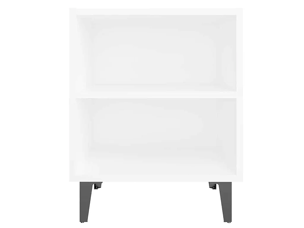Mesa de cabeceira com pernas em metal 40x30x50 cm branco