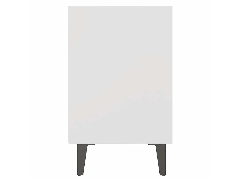 Mesa de cabeceira com pernas em metal 40x30x50 cm branco