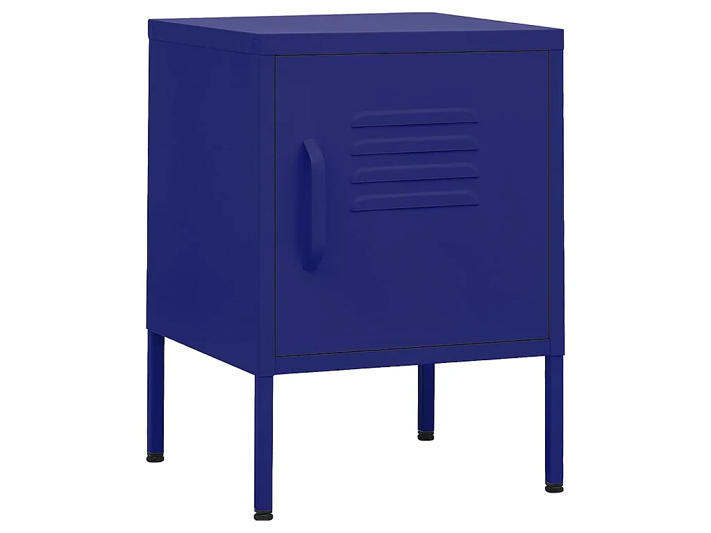 Table de chevet Bleu marine 35x35x51 cm Acier